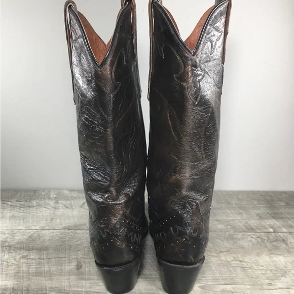 Dan Post DP3245 El Paso Collection Leather Cowboy Western Womens Boots Size 7.5 - Picture 6 of 11